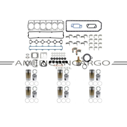 OVERHAUL INTERNATIONAL DT466-468 (STD)(3 CORREAS)(PISTON 3 RANURAS) (CON TERMOSTATO)