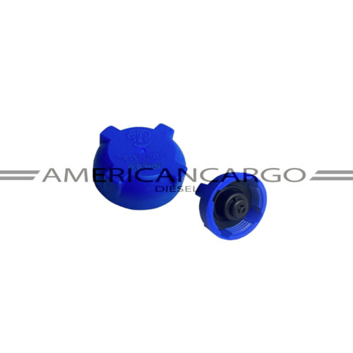 TAPA DEPOSITO DE AGUA (AZUL) RADIADOR VOLKSWAGEN DELIVERY ELECTRONICOS LIVIANOS 5 150E – 8 160E -9 160E -10 160E -EURO 5 – VOLKSWAGEN CHASIS 9 160 BUSETON EURO 5 (CON TAPAS) (2 RETORNOS)